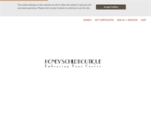 Tablet Screenshot of honeyschildboutique.com